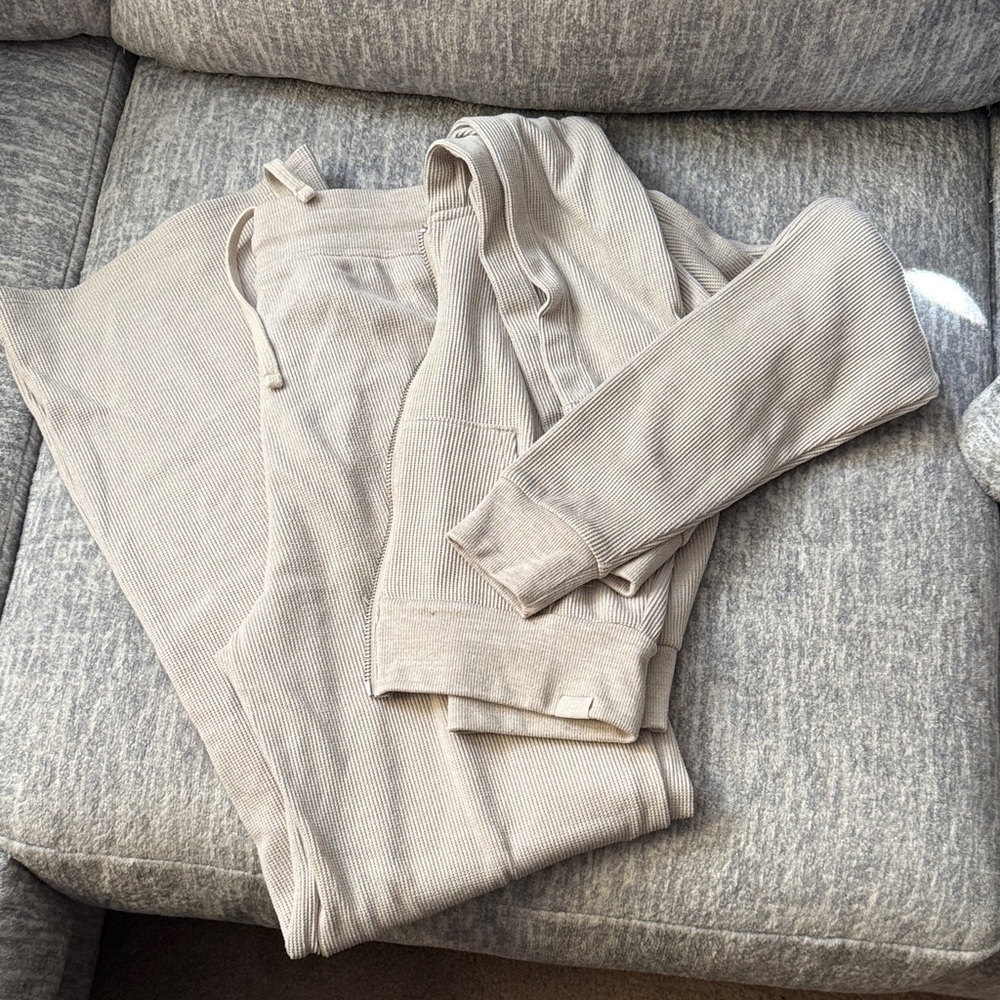 Hollister Cream Track Pants & Joggers